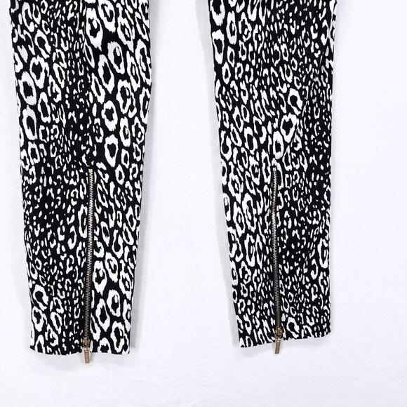 Guess By Marciano Pants Size 4 Animal Cheetah Print Zip Ankle 28" Inseam - Picture 14 of 15